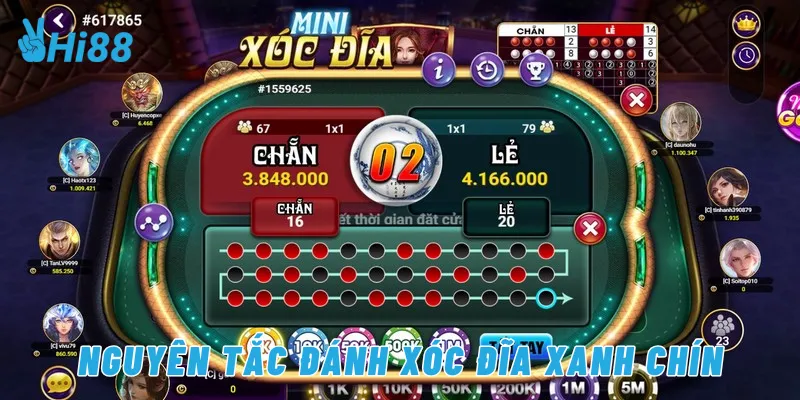 Nguyên tắc đánh xóc đĩa xanh chín