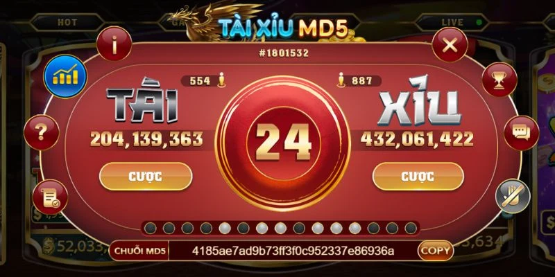 Giao diện cược tài xỉu dễ sử dụng